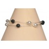 Bracelet perles blanc et noir BR1195A