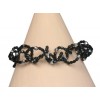 Bracelet fantaisie noir et argent BR1200A