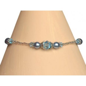 Bracelet bleu et cristal BR4264A