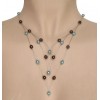 Collier fantaisie chocolat turquoise CO1169A