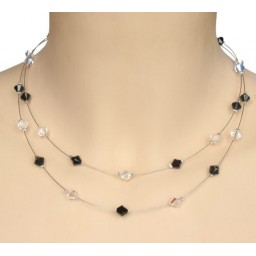 Collier cristal noir CO1190A