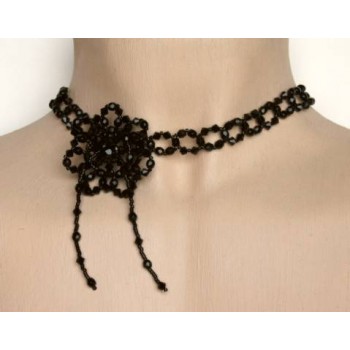 Collier cristal noir CO4241A