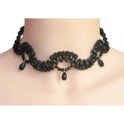 Collier fantaisie noir CO4243A