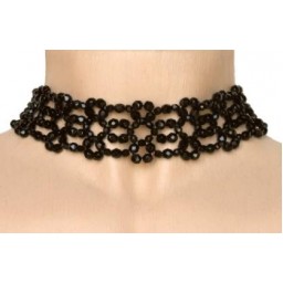 Collier fantaisie noir CO4244A
