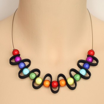 Collier arc en ciel multicolore CO1405A