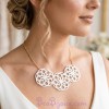 Collier mandala simili cuir blanc CO7002 Collier mandala simili cuir blanc CO7002