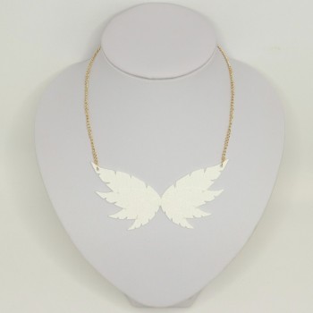 Collier mariage ange/plumes blanc CO7004
