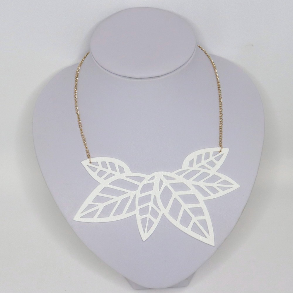 Bracelet mariage blanc feuilles Bracelet mariage blanc feuilles