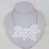 Collier mariage feuilles blanc CO7005