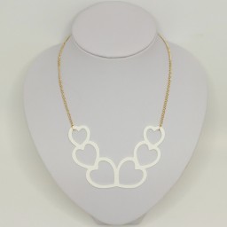 Collier mariage coeurs blanc CO7003