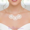 Collier mandala simili cuir blanc CO7002
