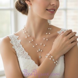 Parure mariage blanc et strass PA1276A