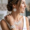 Parure fleurs blanches simili cuir PA7001 Parure fleurs blanches simili cuir PA7001