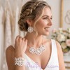 Parure mariage mandala simili cuir blanc PA7002