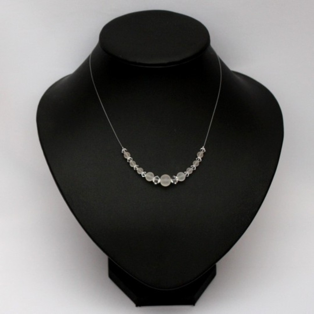 Parure bijoux mariage cristal perles givrées