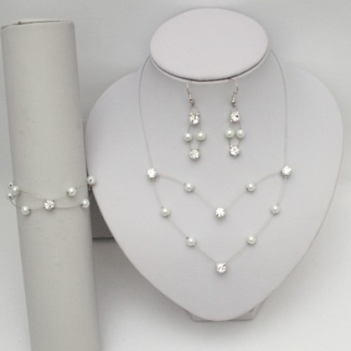 Parure de mariage blanc et strass