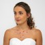 Parure mariage blanc rouge strass PA1284A