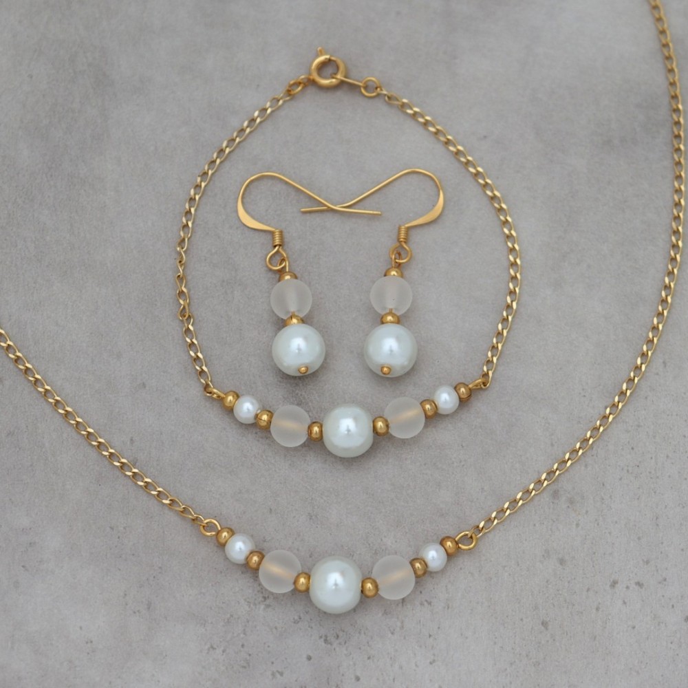 Parure mariage or et blanc Parure mariage or et blanc