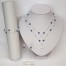 Parure bijoux bleu roi et blanc PA1276A