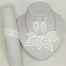 Bracelet mariage blanc feuilles BR7005