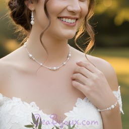 Parure mariage blanc et cristal PA4263A