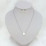 Parure cœur en nacre blanc/crème PA5004
