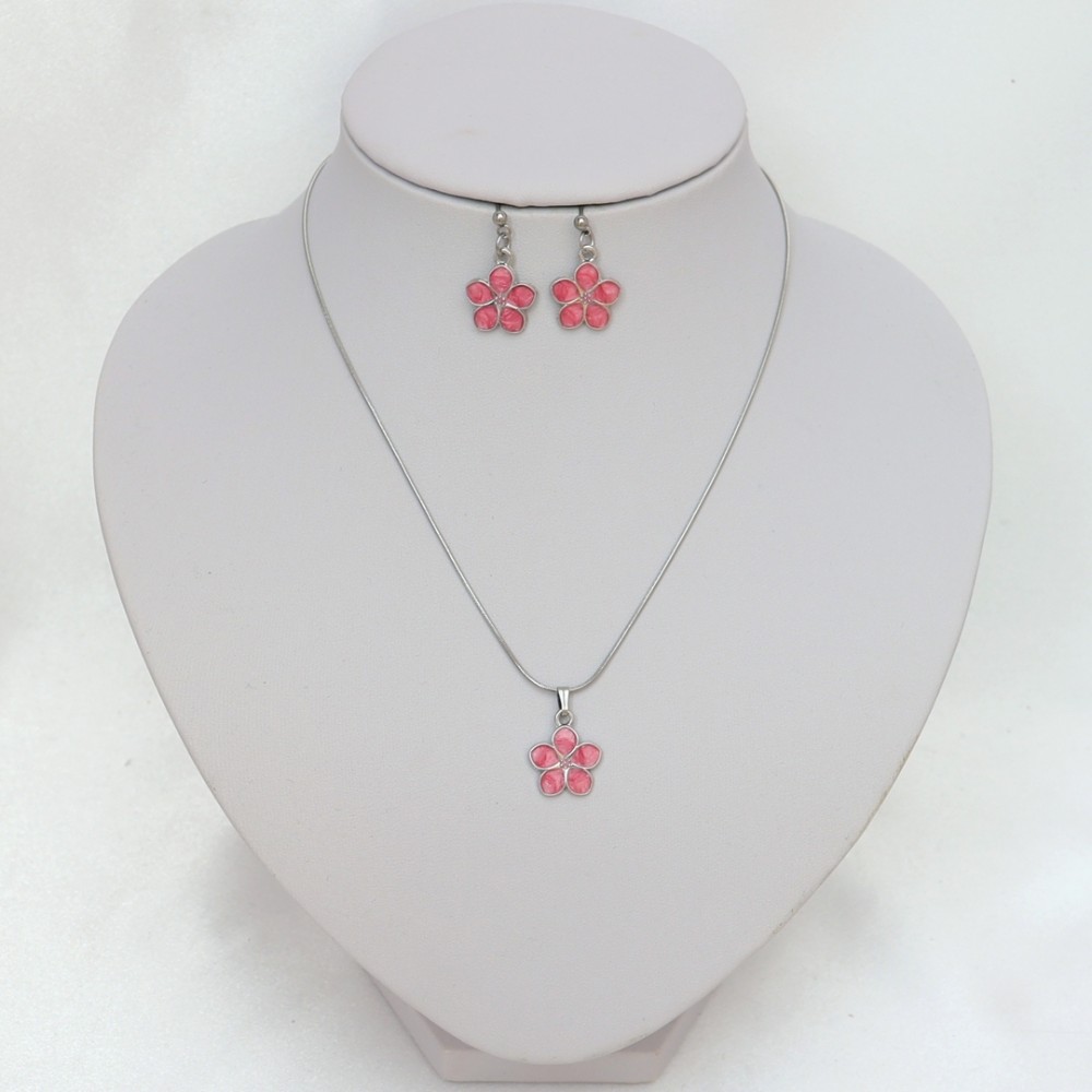 Parure fleur de cerisier rose