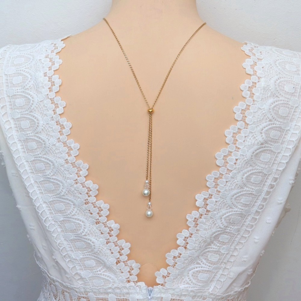 Collier de dos coulissant oxyde de zirconium