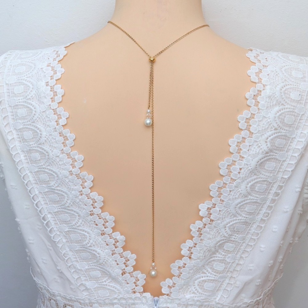 Collier de dos coulissant oxyde de zirconium