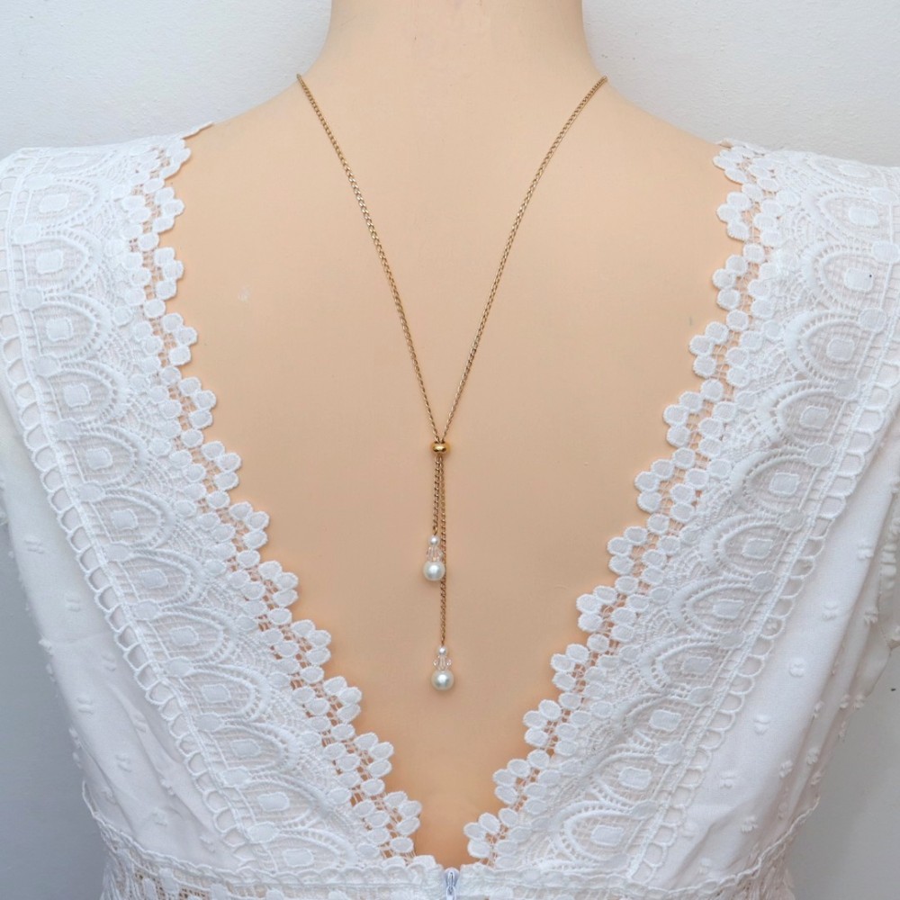 Collier de dos coulissant oxyde de zirconium