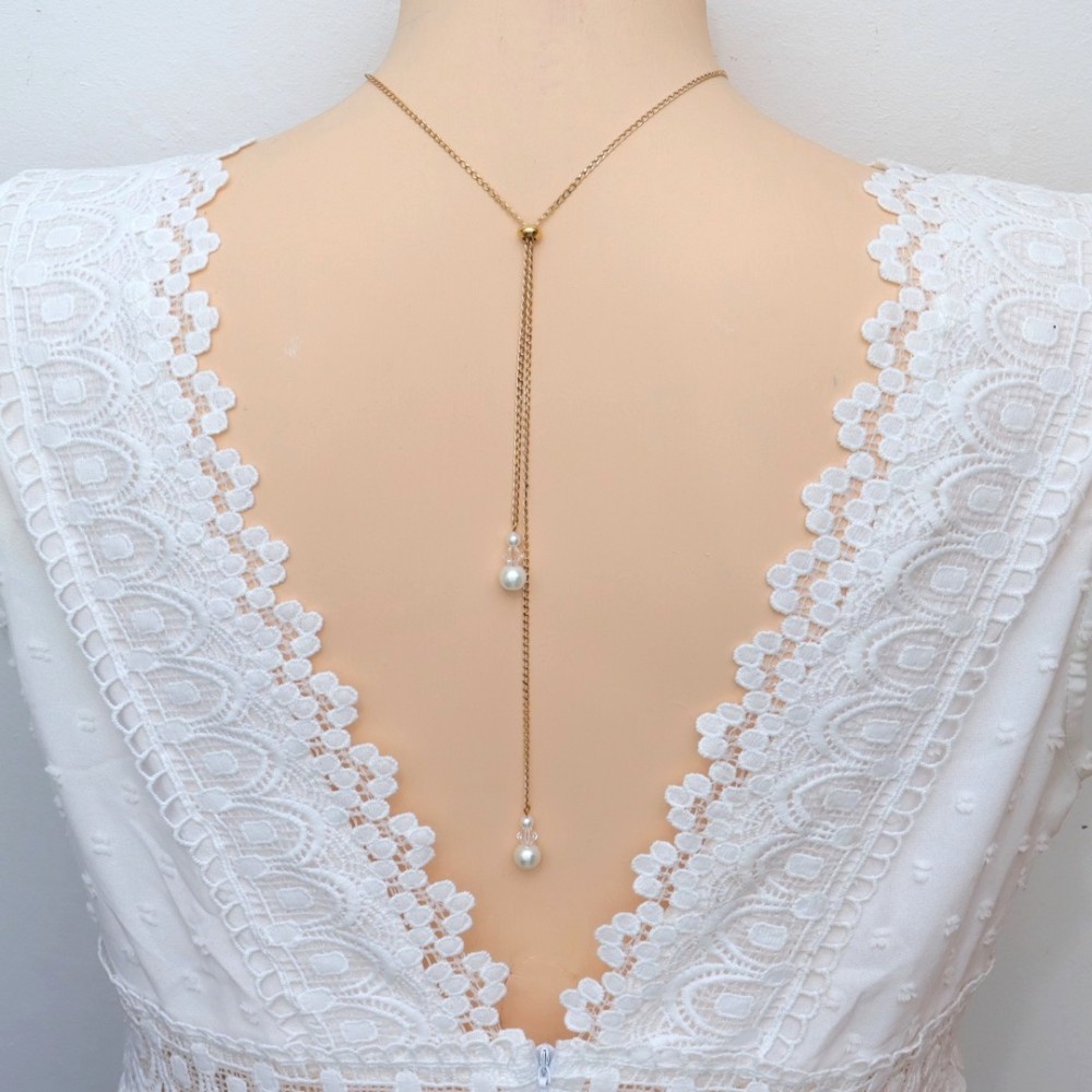 Collier de dos coulissant oxyde de zirconium