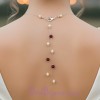 Bijou pendentif de dos ivoire et bordeaux BD0004A