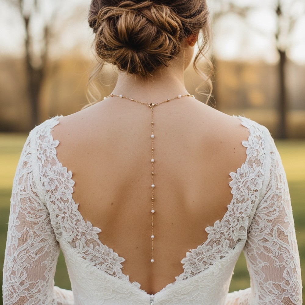 Bijoux de dos de mariée