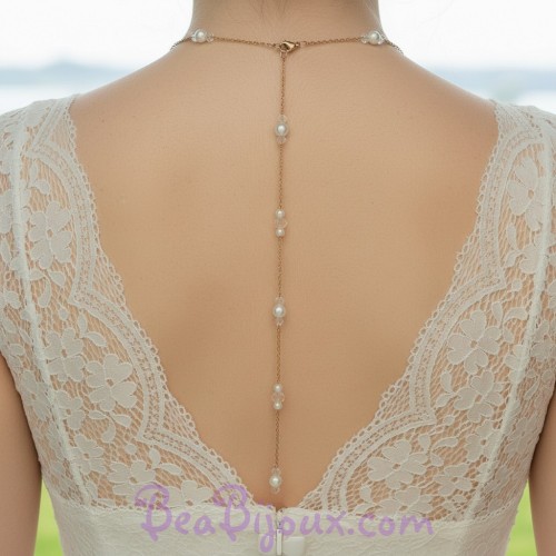 Bijou de dos blanc et transparent