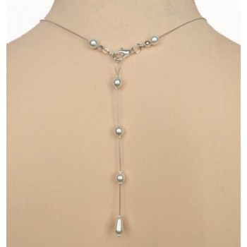 Bijou pendentif de dos blanc BD0001A