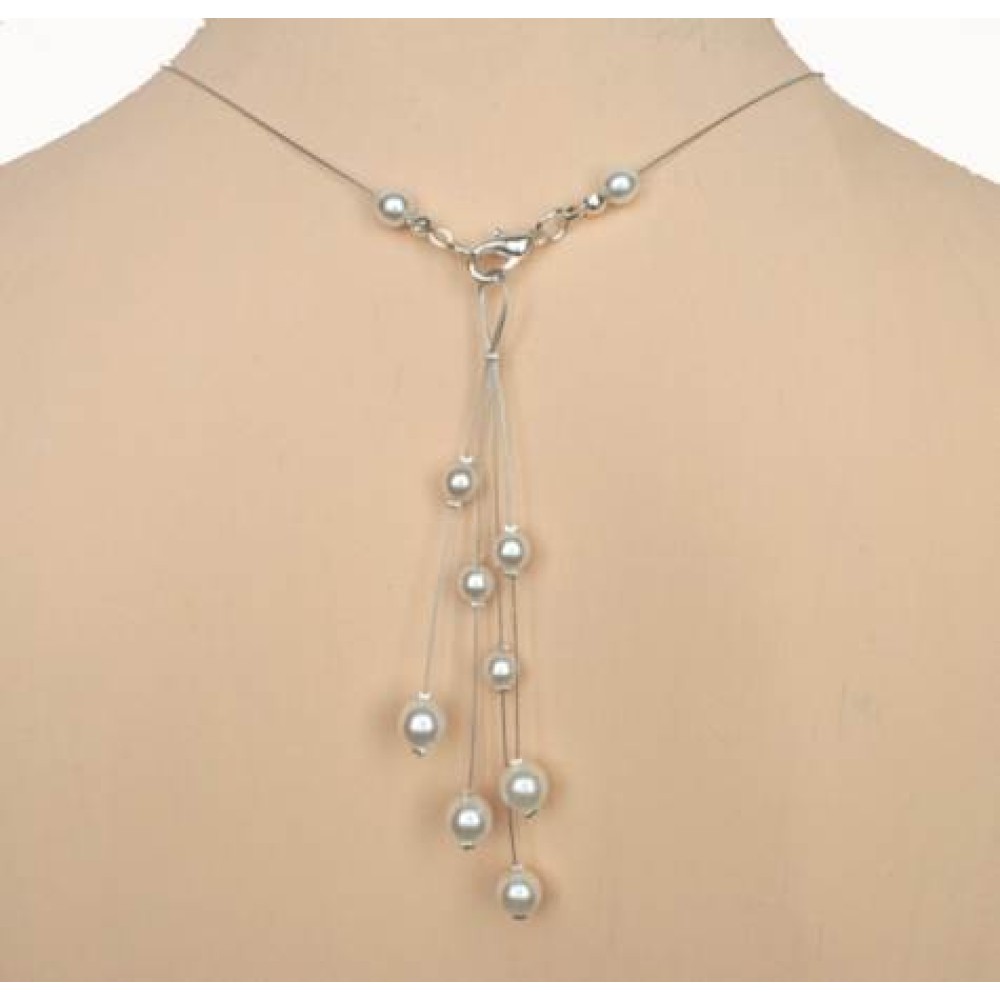 Bijou pendentif de dos blanc Bijou pendentif de dos blanc