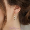 Boucles d'oreilles blanc et or BO6001A