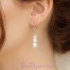 Boucles d oreilles mariage blanc BO1162A