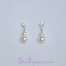 Boucles d'oreilles ivoire parme strass BO1226A