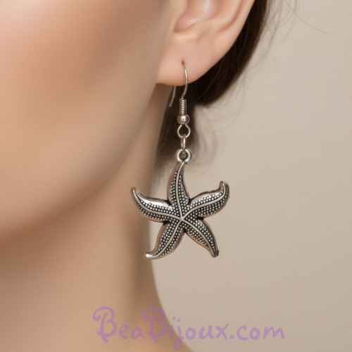 Boucles d'oreilles étoiles de mer