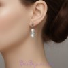 Boucles d oreilles mariage blanc strass BO1188B