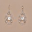 Boucles d oreilles blanc cristal strass