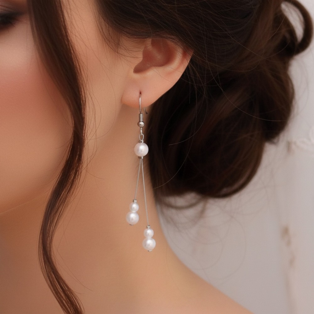 Boucles d'oreilles de mariée