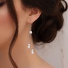 Boucles d'oreilles mariage blanc