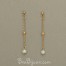 Boucles d'oreilles dorées perles blanches BO5010