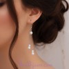 Boucles d'oreilles mariage blanc BO1285A