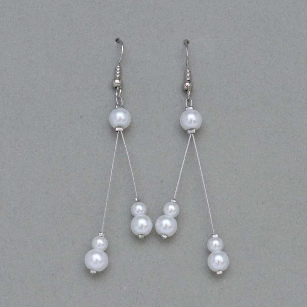 Boucles d'oreilles mariage blanc Boucles d'oreilles mariage blanc