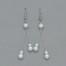 Boucles d'oreilles mariage blanc BO1285A