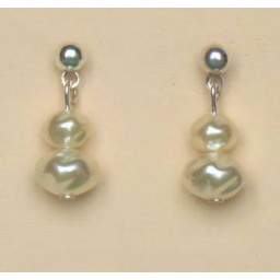 Boucles d oreilles mariage ivoire BO1156B