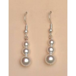 Boucles d oreilles mariage blanc BO1162A